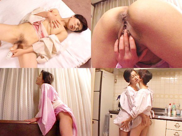 裸割烹着熟女レズ